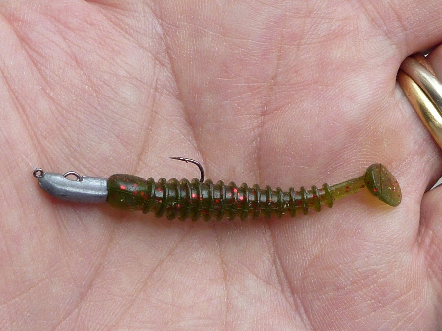 JH-85 jig head and C'ultiva Ring Tail Worm