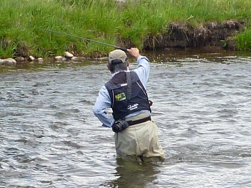 Masami Sakakibara fishing a current seam.
