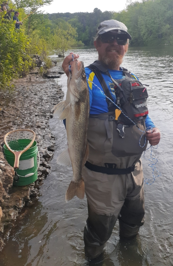 Nice walleye caught with ester line.