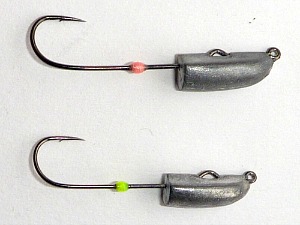 Heavier jig heads have larger hooks