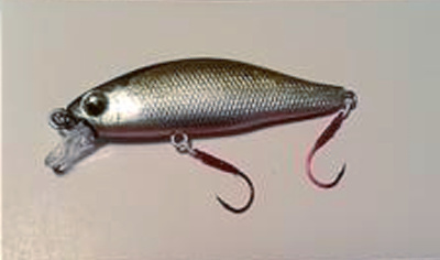 Sinking minnow lure with replacement hooks