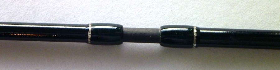 Gap between sections on assembled rod.