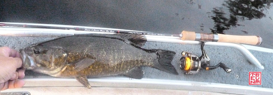 Tenryu Rayz Alter with large smallmouth bass.