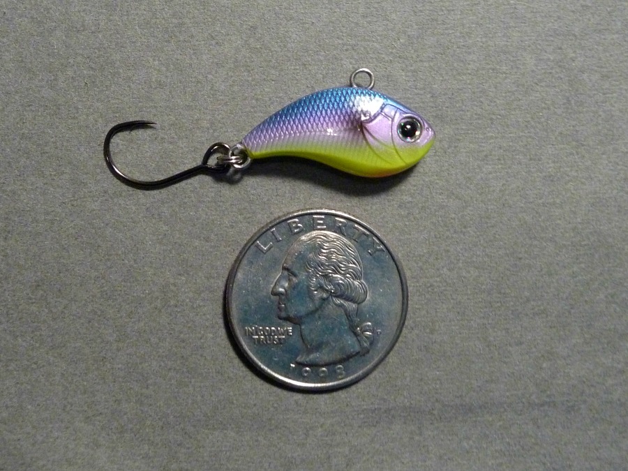Eurotackle z-viber miniis about the same size as a quarter
